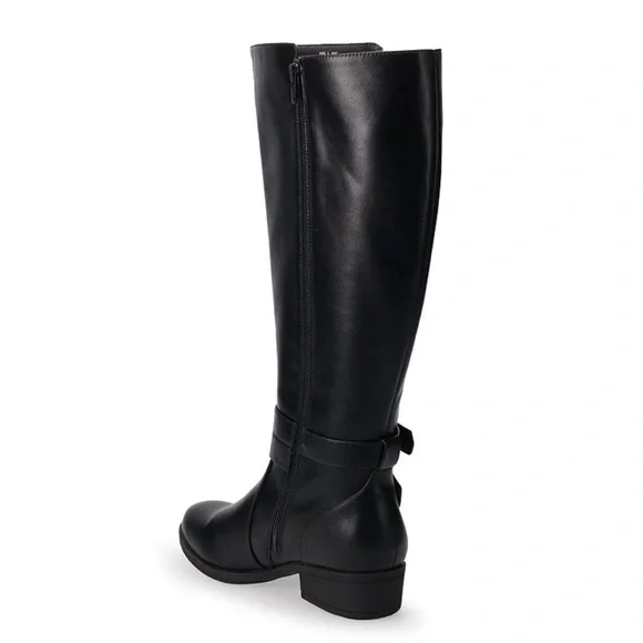 NWT #8 Croft & Barrow Pose Women's Ortholite ECO Black Riding Boots Size 10 - Picture 3 of 10